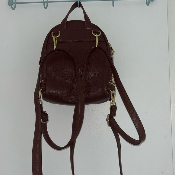 Brown Leather Backpack with Gold Accents JOSE HESS main image 4